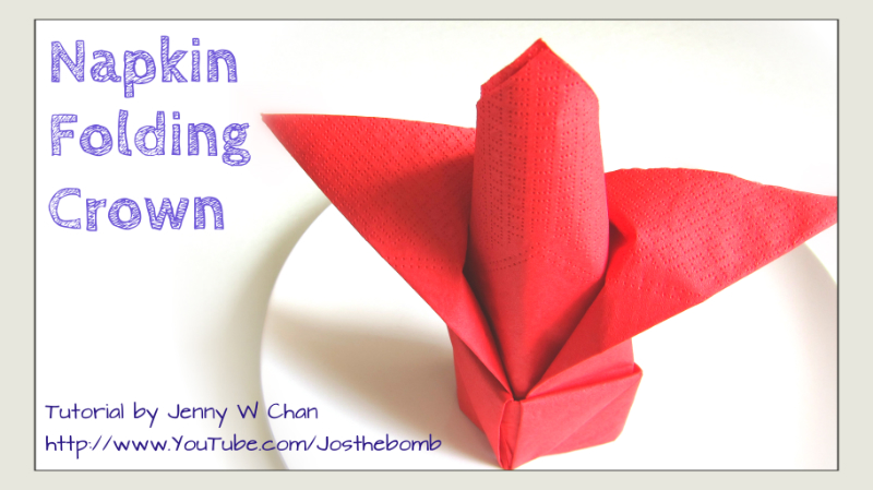 Crown - Napkin Folding » OrigamiTree.com
